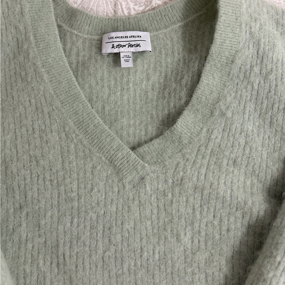 & Other Stories Mint Green Sweater - Picture 3 of 4